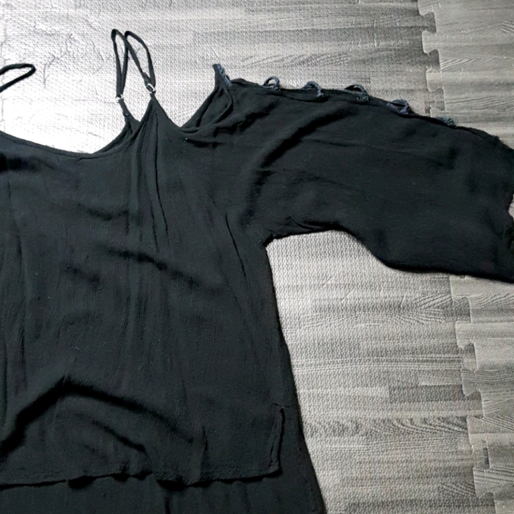 Ashley Stewart Black Long Sleeve Blouse